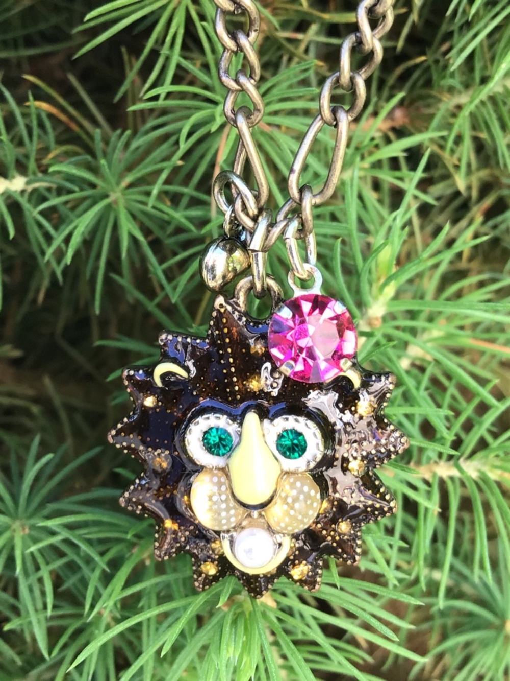 Betsey Johnson Jungle Fever Collection Lion Head Pendant Necklace
